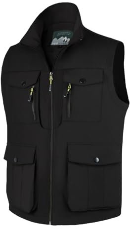 Freiesoldaten Men's Multi-Pockets Fishing Wasitcoat Lightweight Casual Vest Breathable Outdoor Travel Photography Sleeveless Jacket