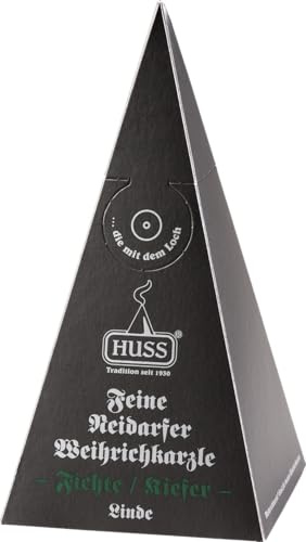 Huss Räucherkerzen Pyramide 3er-Pack Feine Neudorfer Weihrichkarzle (Fichte/Kiefer)
