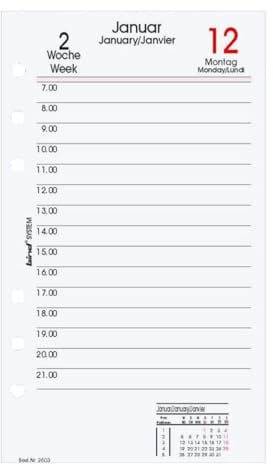 bind B-2603 Kalendereinlage 2026 A6 (Tagesplaner)