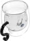 Luxshiny Taza de Gato de Vidrio de Doble Pared Taza Aislante para Café y Leche Vaso Transparente Asa Diseño Oficina y
