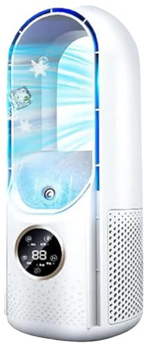 2025 Blade-Free Silent Portable Air Conditioner,Belyser Air Conditioner,6 Modes & 1-6h Timer & 7 Colors Night Light,for Home and Office-Energy Class A+(White)