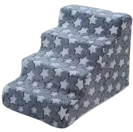 Acunny Haustiertreppe - rutschfeste Hundetreppen | Abnehmbare Rampe für Welpen Katzen Wohnung Schlafzimmer Fensterbank Sofa Bett Haustiere