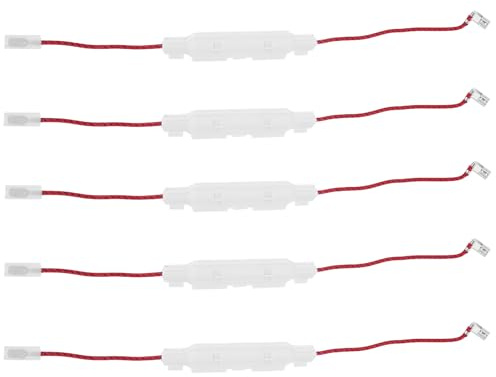 Portafusibles para Microondas 5kv/0.85a 5 Piezas Blanco | Aleación de Aluminio, Abs, Vidrio y Cobre, Paquete de 5 Unidades, Características Estables y Peso Ligero