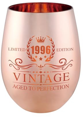 xilaxila 30th Birthday Gifts for Women - Vintage 1996 Wine Glass - 30th Birthday Decorations for Her - Funny Bday Present Ideas (1996)