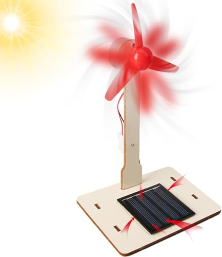 Small Wind Turbines,Windmill Assembled Model | Science Teaching Tool Easy to Assemble as Home and Office Decoration