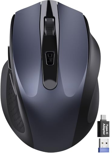 Wireless Mouse for Laptop, Quiet Cordless Computer Mice for Office & Travel