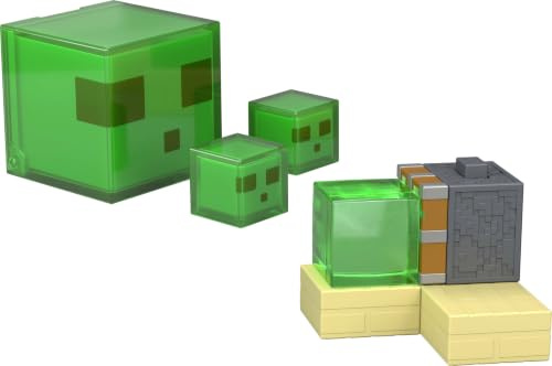 Mattel Minecraft Actionfigur Redstone Charged Sticky Piston Trap grün