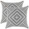 TreeWool Dekorativer Kissenbezug (45 x 45 cm, Schwarz) Kaleidoskop Design 100% Baumwolle (2er Pack)