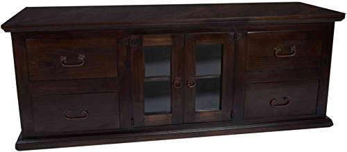 MiaMöbel TV-Kommode Mexico Möbel 160x60x50 cm Kolonialstil Massivholz Pinie Kolonialstil