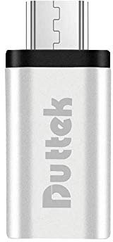 Duttek USB3.1 Type C OTG Adapter, USB C Female to Micro USB Male OTG (On the Go) Converter Data Sync Adapter for S7,S7 Edge, LG G4, Nexus 6 (Silver-OTG)