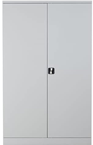 Schrank & Stuhl Stahlschrank Werkstattschrank Aktenschrank grau | Höhe 195 cm - KOMPLETT MONTIERT (50, 120)