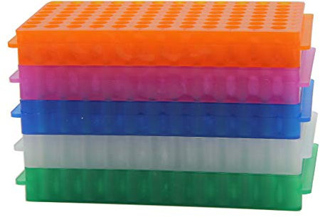 Tube Rack Double Panel 96 Positionen Polypropylen für 0,2-2ml Mikrozentrifuge Tuben (5 Stück)