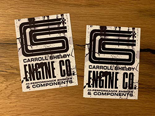 24/7stickers MG065 / 2X Shelby Vintage Cobra Aufkleber je ca. 9,5x7,5 cm AC Bra 289 427 USA Vintage V8 Rennsport Racing Oldtimer Retro Power Big Block Muscle Car Auto