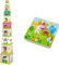 HABA 5879 - Stapelwürfel Auf dem Land, lustiges Stapelspiel für Babys ab 1 Jahr & Holzpuzzle Kunterbunte Tierkinder | Puzzlespaß in 5 Schichten | Stabile Holzteile mit bunten Tiermotiven
