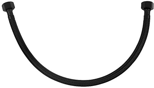 40cm 3/8 x 3/8 Inch BSP Schwarz Nylon Geflochten Flexibler Schlauch Spülen
