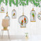 Dessin animé enfants chambre fond papier peint cage à oiseaux perroquet feuilles vertes Photo murale décor à la maison peinture 300cm*210cm
