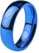 Taffstyle Band Ring Edelstahl Herrenring Damenring Partnerring Trauring Verlobungsring Damen Herren Blau Größe 58 (18.5) Breit 6mm