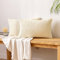 EMEMA Kordsamt Kissenbezug Dekorative Granulat Sofakissen Dekokissen Kissenbezüge Kissenhülle Couchkissen Überwurf Kissen Bezug Zierkissen für Couch Sofa Wohnzimmer 2er Set 30x50 cm Beige