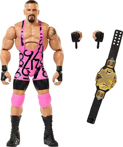 Mattel WWE Elite Actionfigur & Zubehör, Serie #104 Bron Breakker 15,2 cm Sammlerstück mit 25 Gelenkpunkten & austauschbaren Händen