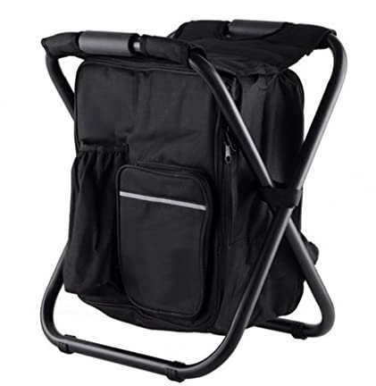 AANAN Campingstühle, 2 In 1 Klappstuhlbeutel Abriebresistante Alternungsresistente Wasserdichte Stahlrohrleitungen Im Freien Campingfischen Im Freien/a/Hellgrau