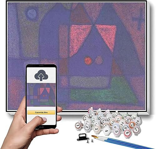 Zahlenmalerei für Erwachsene, kleines Zimmer in Venedig, Gemälde von Paul Klee, DIY Malen nach Zahlen Kits auf Leinwand