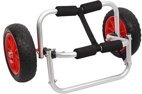 Jomewory Kajakwagen Kanuwagen Bootswagen Kajak Kanu Wasserwandern, bis 100 kg, Faltbarer Kajakwagen für Kajak, Kanu und Boot - Trolley Cart Transport - 67 x 43 cm