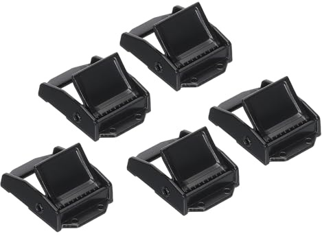 PATIKIL 5 Pack Nocken Schnalle Metall Druckknöpfe Verschlüsse 1.77 Schwarz | Für 1 25mm Spanngurt Gurtband
