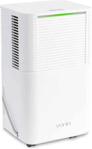 Vonia Deumidificatore - Deumidifica al giorno - Deumidificatore - Adatto per soggiorno - Camera da letto - Bagno - Bianco (12L)