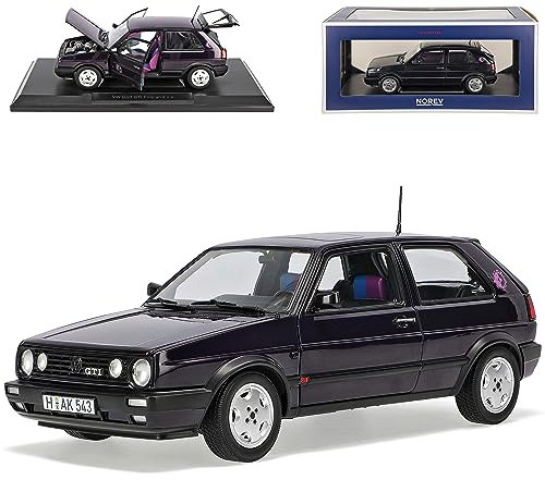 Volkwagen Golf II G*T*I Fire and Ice Violett Metallic Fast Schwarz 1983-1992 1/18 Norev Modell Auto mit individiuellem Wunschkennzeichen