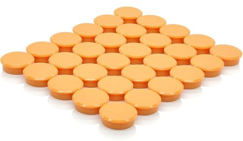 ZDZBLX Aimant Frigo, 30 PCS Aimant Puissant Aimants Tableau Magnétique, Magnet Frigo Aimant Tableau Magnetique Aimant Tableau Blanc, Mini Petit Aimant Rond Magnets, pour Maison, L'école,Bureau, Orange