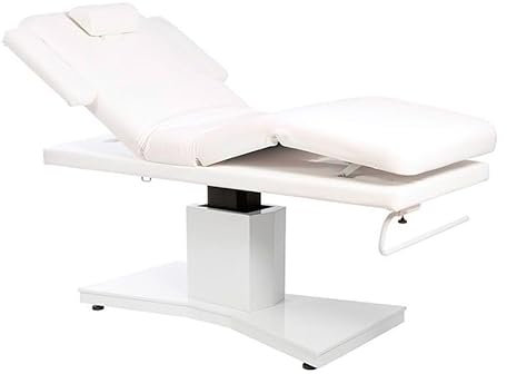 LBH Table de massage électrique SPA avec 3 moteurs et trou pour le visage Modèle Bere - Base blanche