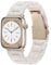 VISOOM Resin Watch Band Compatible with Apple Watch Straps 38mm 40mm 41mm 42mm(Series 10), Lightweight Waterproof Adjustable Metal Buckle for iWatch Series 10 9 8 7 6 5 4 3 2 1 SE- White-Rose gold