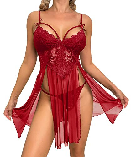 babydoll mit bügel Babydoll Damen Sexy Große Größen damenunterwaesche dessous damen sexy unterwäsche set schwarze unterwäsche wear unterwäsche rote dessous set sport tank top mit integriertem bh
