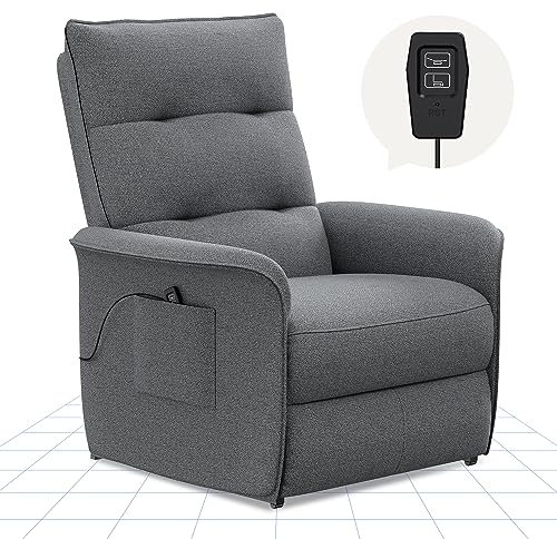 FLEXISPOT Elektrisch Relaxsessel mit verstellbare Rückenlehne- Verstellbarer TV Sessel, Fernsehsessel mit liegefunktion, 125° -160° verstellbare Rückenlehne – Relax Sessel,ergonomisch Dunkelgrau