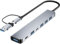 Hub USB C et USB 7 en 1 en aluminium avec USB 3.0, ports USB 2.0 pour PC/ordinateurs portables/MacBook Pro/Air/iMac/iPad et autres appareils