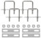 4 Pezzi Bulloni a U 50 x 80mm Quadrato M8 in Acciaio Inox, Bullone Quadrato con Piastra del Telaio e Rondelle, U Bolt Acciaio Inox, per Applicazioni Automobilistiche, Domestiche, Industriali