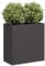 vidaXL Fioriera Nera 80x40x80 cm in Acciaio Laminato a Freddo, Vaso per Piante, Supporto per Piante, Letto rialzato, Supporto per fioriera