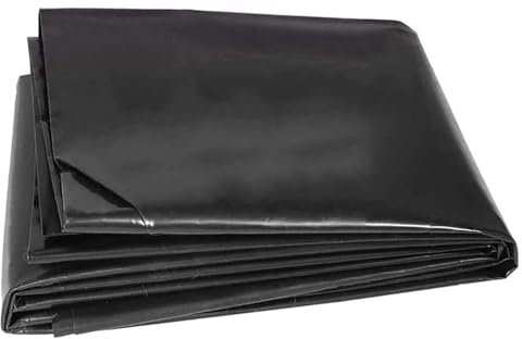 Schwarze Teichfolien für Fischteiche 0,12mm dick flexible faltbare undurchlässige Membran für Teichanlagen Wasserfallsockel Springbrunnen und Wassergärten 6x8m 8x10m 10x15m Polyethylen-Kunststofffolie