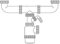 MIRTAK - Sifon doble botella extensible toma lavavajillas - EDM 01596