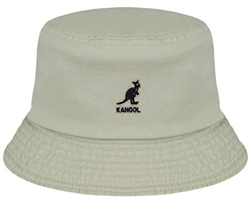 Kangol Washed Bucket Hat Fischerhut Stoffhut, Sommerhut, Strandhut, Anglerhut Sommerhut Strandhut (S (54-55 cm) - Hellbeige)
