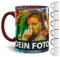 Tasse selbst individuell gestalten/Personalisierbar mit eigenem Foto Bedrucken/Fototasse/Motivtasse/Werbetasse/Firmentasse mit Logo/Innen & Henkel Weinrot - XXL Druck