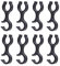 8 stücke Alpenstock Handschellen Form Clips Gehäuse Schlauchführung für Outdoor Spazierstock (Schwarz)