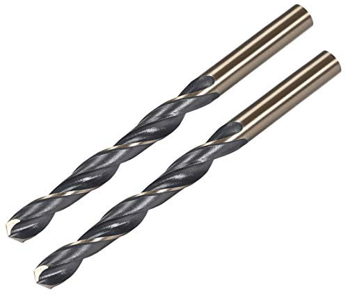 sourcing map Straight Shank Twist Drill Bits 9.5mm High Speed Steel 4341 with 9.5mm Shank 2 Pcs for Stainless Steel Alloy Metal Plastic Wood