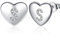 Jrêveinfini Buchstaben Ohrringe Silber 925 Stecker Damen Mädchen Kinder Teenager Frauen Klein, Herz Ohrringe Ohrstecker Hypoallergen Nickelfreie, Geschenke für Frauen Mädchen Mama