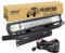 RIGIDON Car Led Light Bar With Licence Number Bumper Plate Mounting Bracket 12V Wiring Harness Cable Kit For Off road Truck SUV UTE ATV 4x4, 20 inch Tri Row 7D 288W Driving Work Lamp 6000K