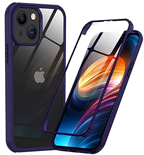 Phoneaura für iPhone 13 360 Grad Schutzhülle für iPhone 13 Handyhülle; iPhone 13 Hülle mit Folie iPhone 13 Schutzglas Komplettschutz 13(VORNE+HINTEN)