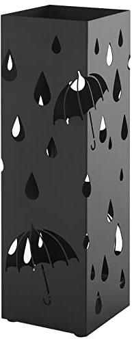 ACAZA Porte-parapluies en métal, Bassin d'Eau, Noir