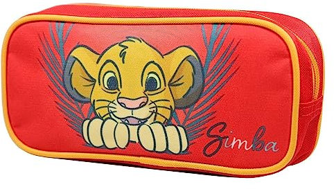 Bagtrotter Federmäppchen, rechteckig, Motiv: König der Löwe, Rot