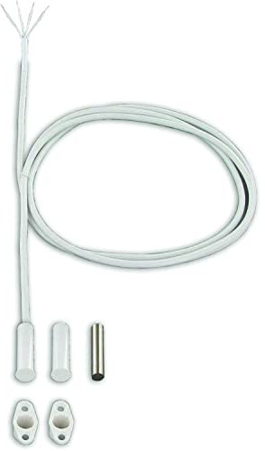 EFF-EFF 10210-6-10 Effeff Rundreedkontakt Reedkontakt Schließer mit Flansch, max. 40 V/DC IP67, Kunststoff weiß 10210-6, Silber