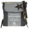 Sunsa Damen Umhängetasche. Schultertasche aus Canvas & Leder. Vintage Crossbody Tasche. Nachhaltig Retro Handtasche als Geschenkideen für Frauen (grau/schwarz)